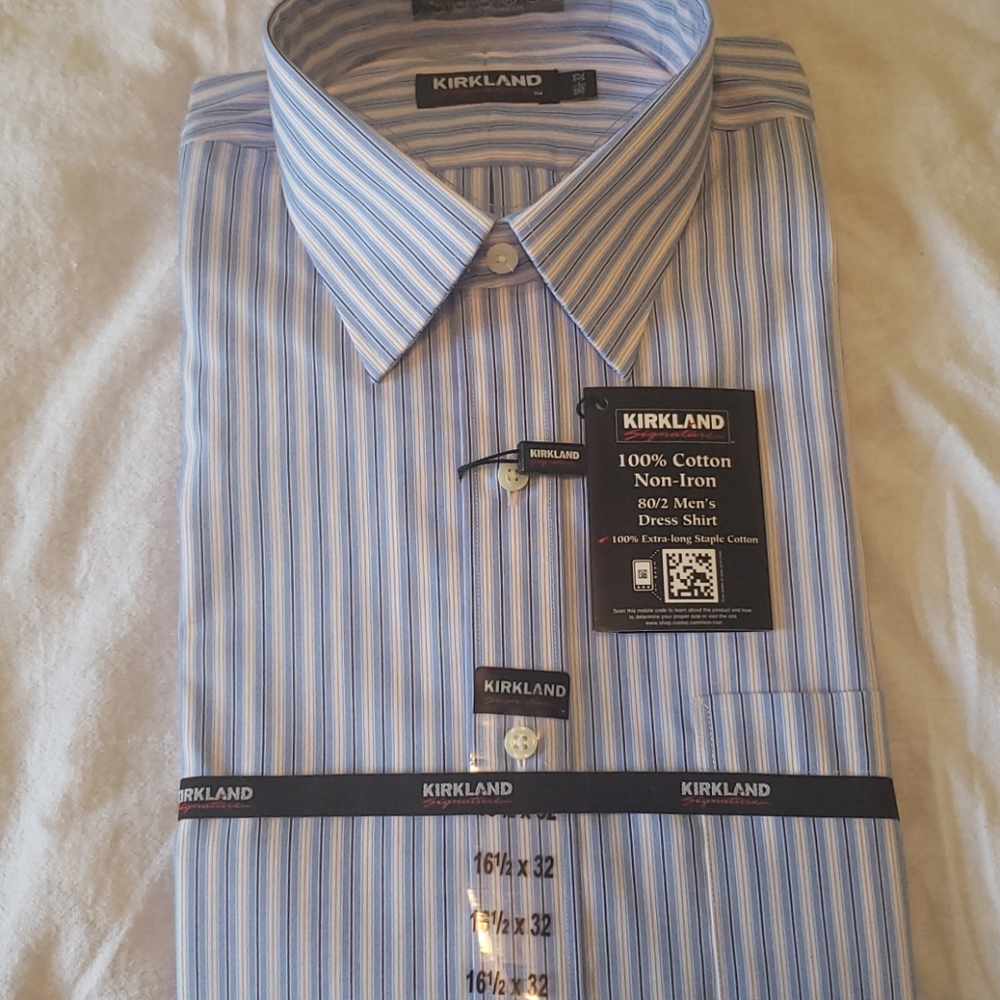 Kirkland Signature 16 1/2 x32 Non Iron Dress Shirt
